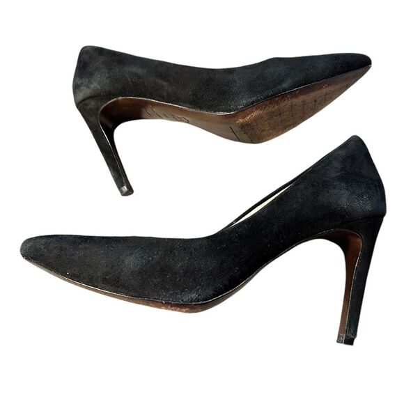 Cole Hann Suede Black Heels Sz 8 B - Picture 4 of 13